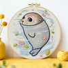 Cute Baby Seal Embroidery Kit – Kawaii Ocean Animal DIY Hand Embroidery Set