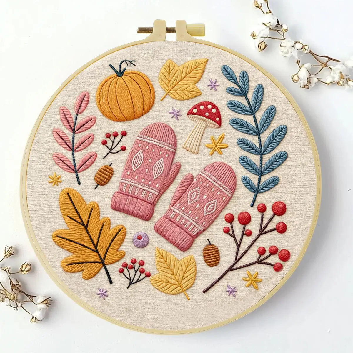 Cozy Autumn Embroidery Kit