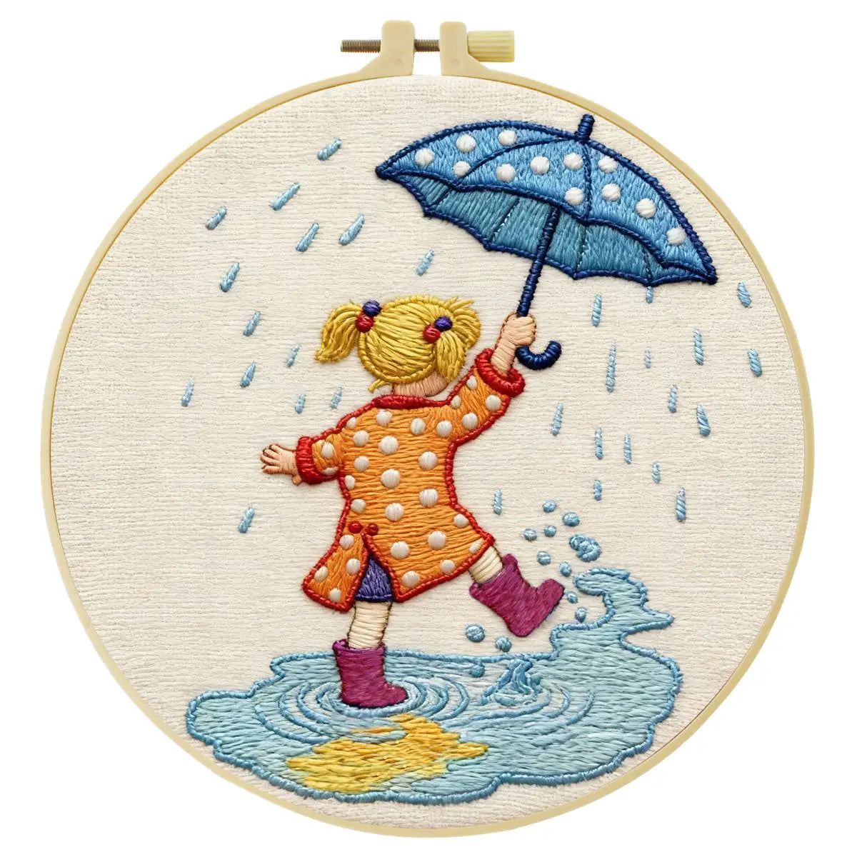 Rainy Day Puddle Jumper Embroidery Kit ☔💛