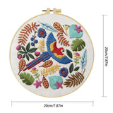 Tropical Macaw Embroidery Kit – Colorful Parrot DIY Hand Embroidery Hoop Art Set