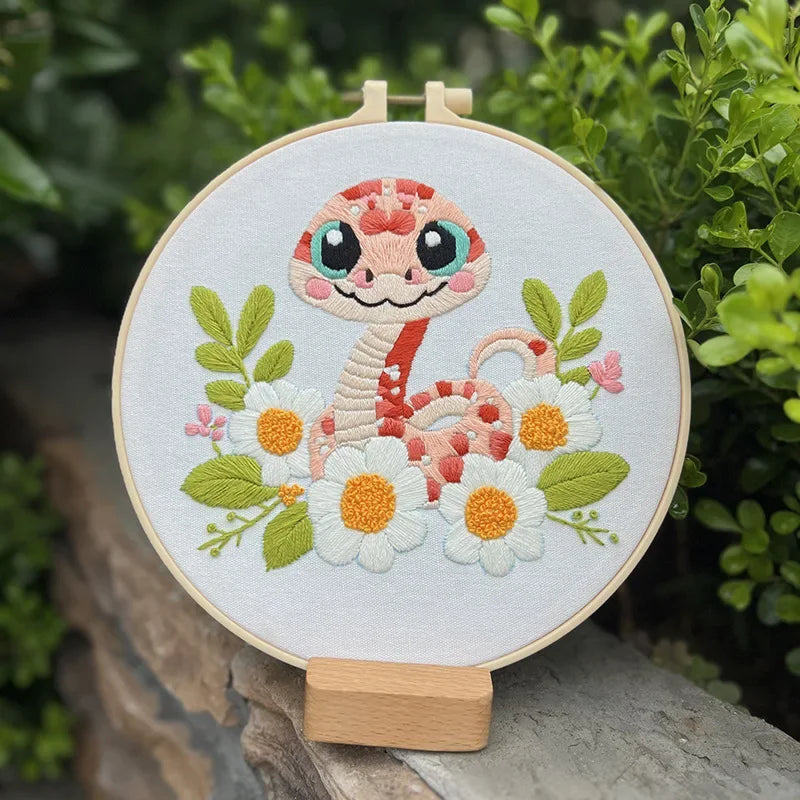 Snake Hand Embroidery Kit