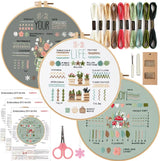3/4pcs Beginner Embroidery Starter Kit