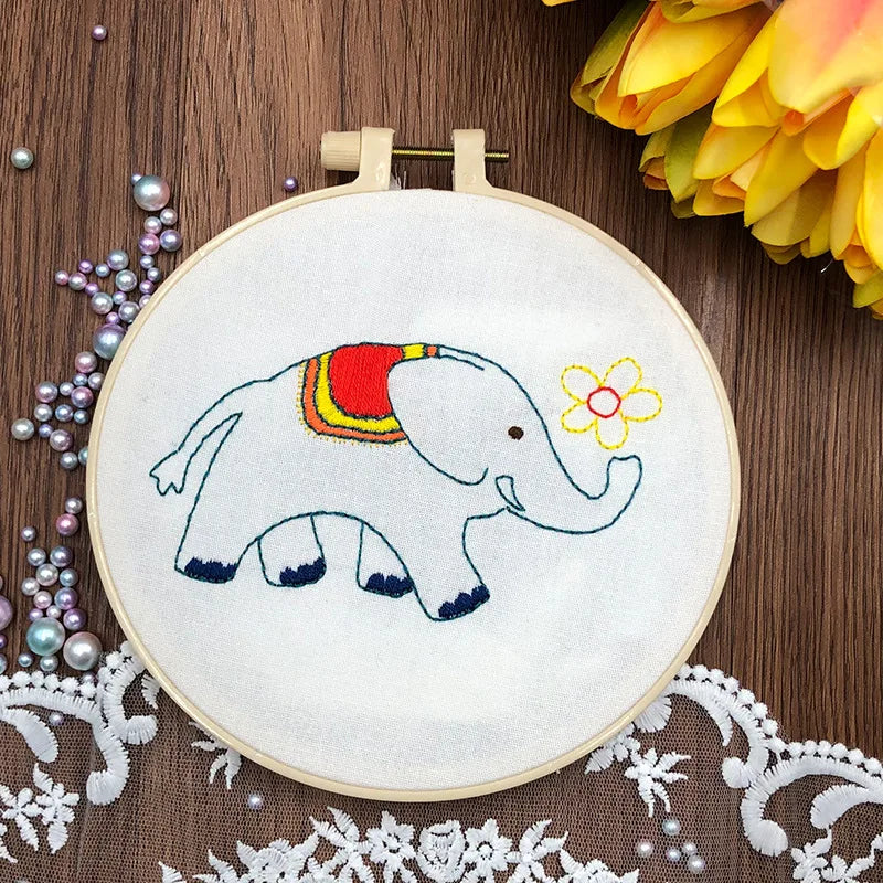 Animal Friends Beginner Embroidery Kit