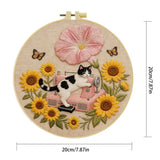 Sunflower Sewing Cat Embroidery Kit