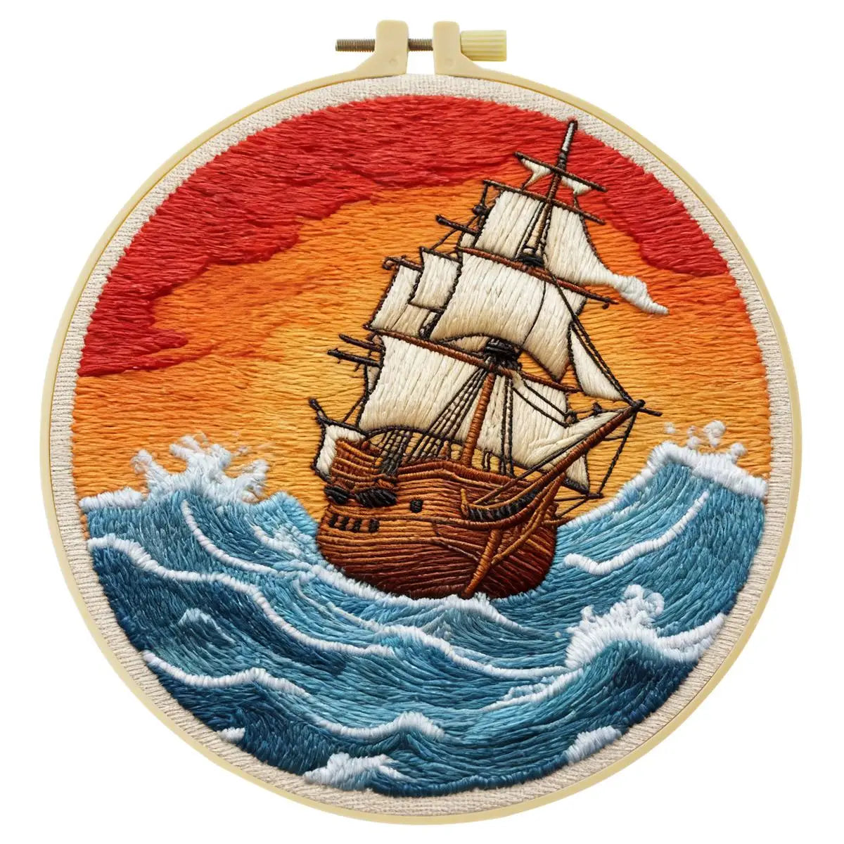Vintage Sailing Ship Embroidery Kit