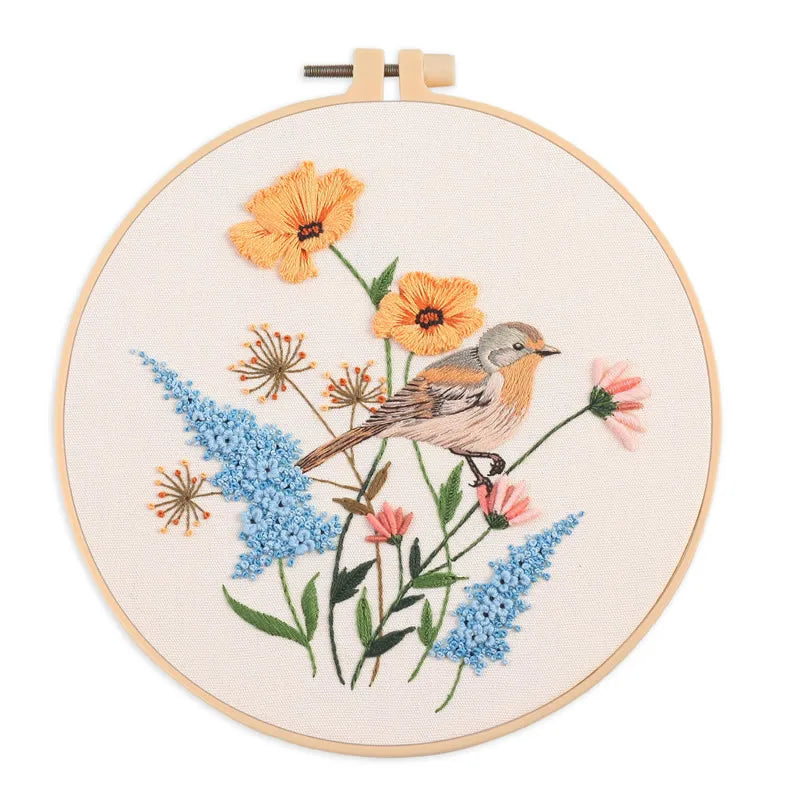 Bird & Butterfly Hand Embroidery Kit