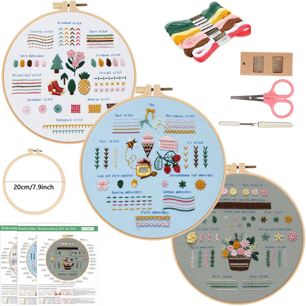 3-Piece Beginner Embroidery Starter Kit