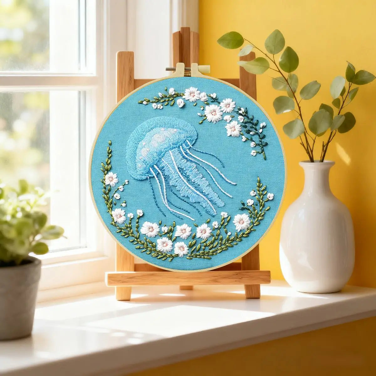 Floral Jellyfish Embroidery Kit