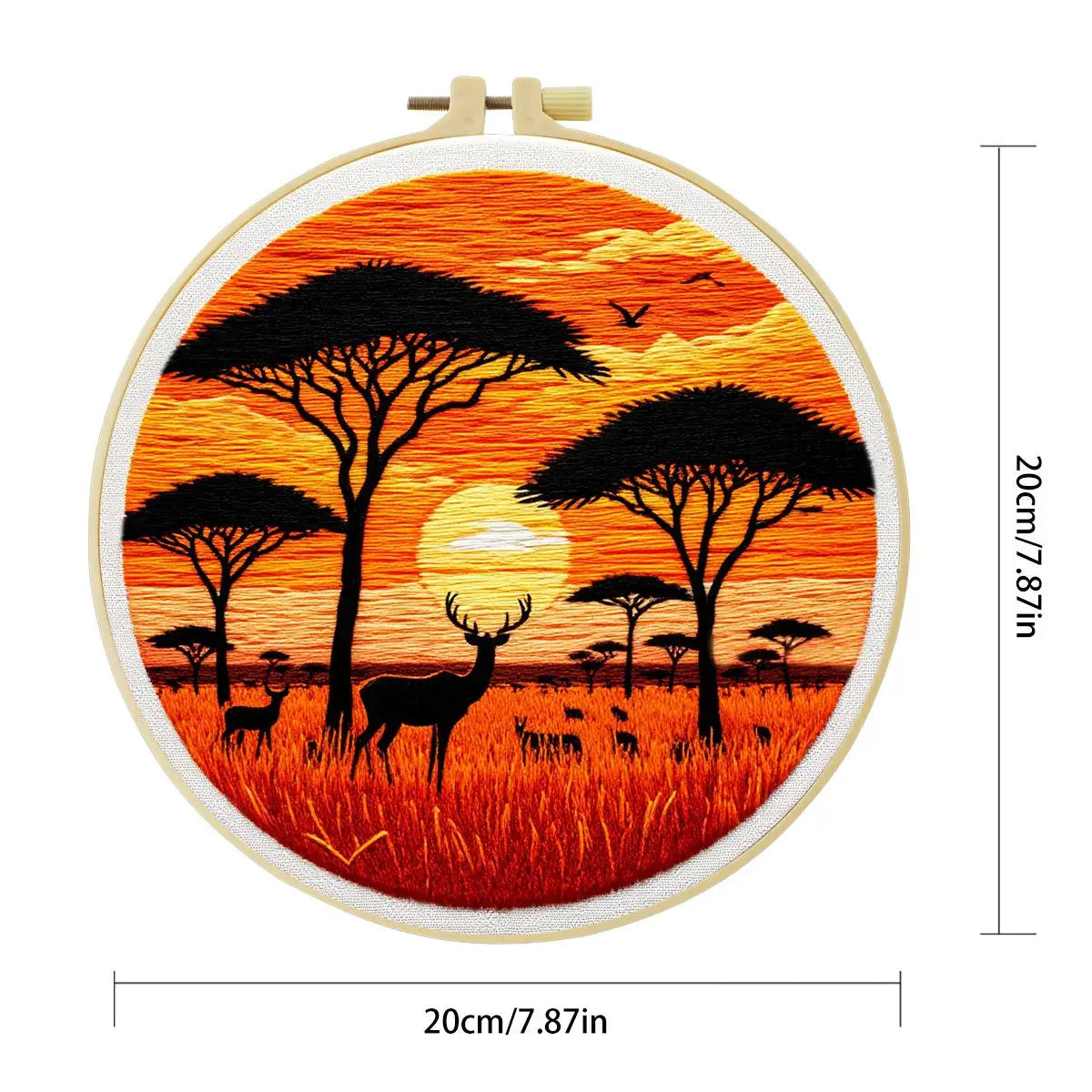 African Safari Sunset Embroidery Kit
