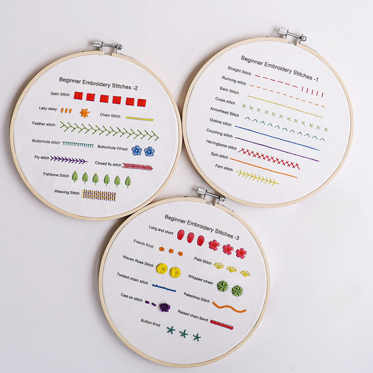 30-Stitch Beginner Embroidery Sampler Kit ⭐