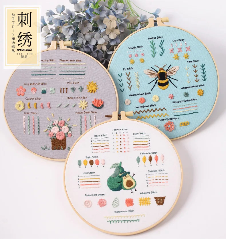 3-Piece Beginner Embroidery Practice Kit