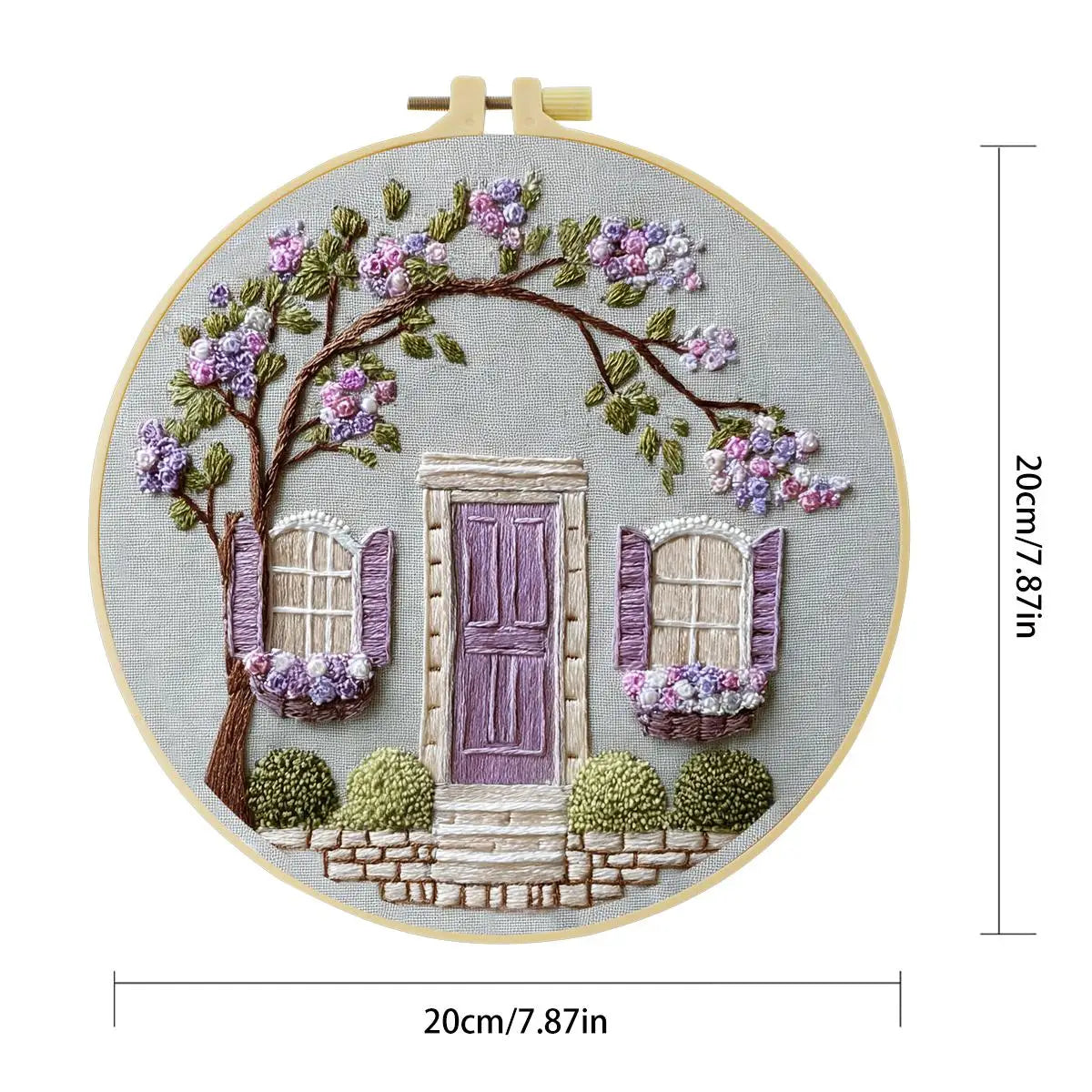Lavender Cottage Embroidery Kit