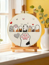 Cute Cat Paws Embroidery Kit