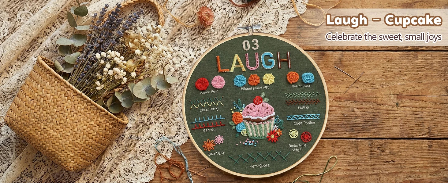 Love, Laugh & Live Beginner Embroidery Kit