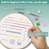 Beginner Embroidery Stitch Sampler Kit