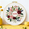 Home Sweet Home Floral Wreath Embroidery Kit