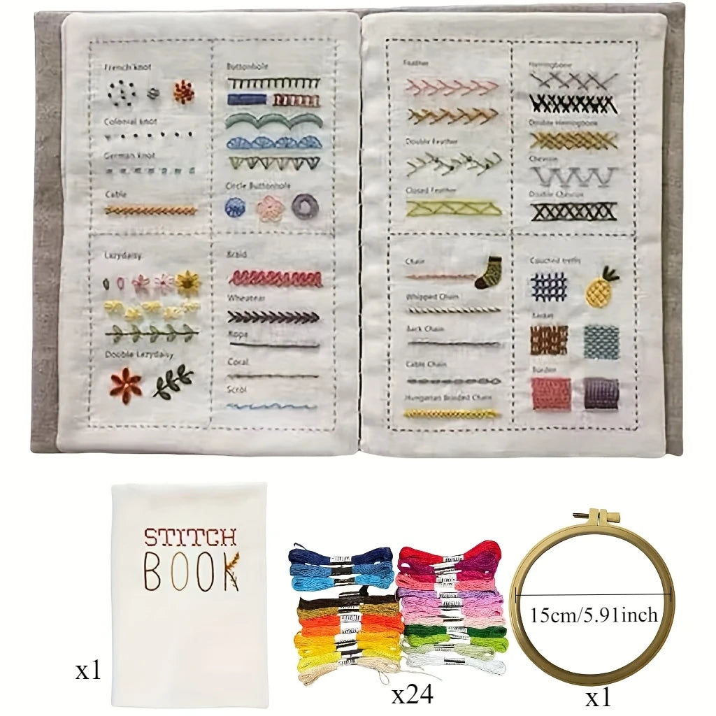 Embroidery Stitch Practice Book