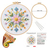 3-Piece Beginner Floral Embroidery Kit Set