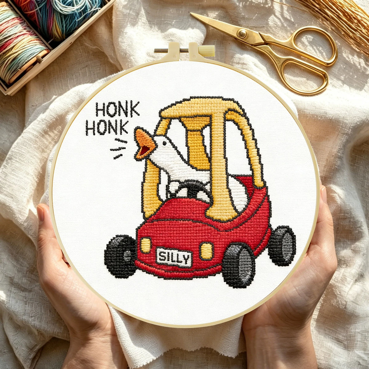 Silly Goose Driver Embroidery Kit