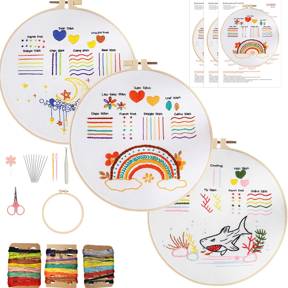 3-Piece Beginner Embroidery Learning Kit