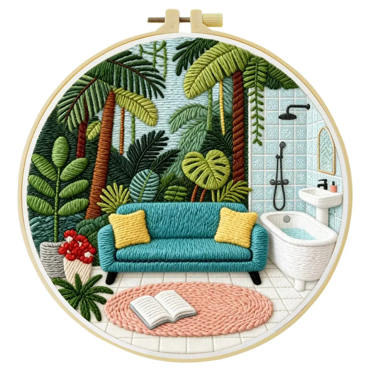 Tropical Oasis Embroidery Kit