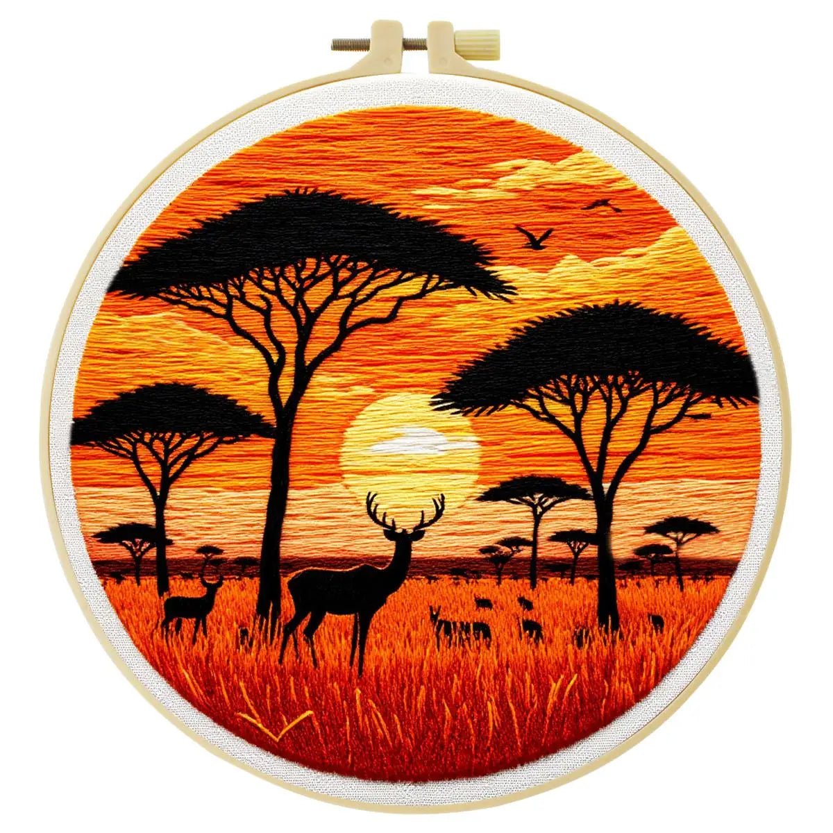 African Safari Sunset Embroidery Kit