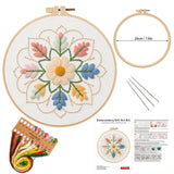 3-Piece Beginner Floral Embroidery Kit Set
