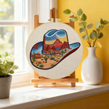 Desert Cowboy Hat Embroidery Kit