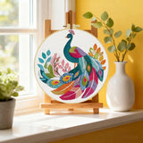 Boho Peacock Embroidery Kit