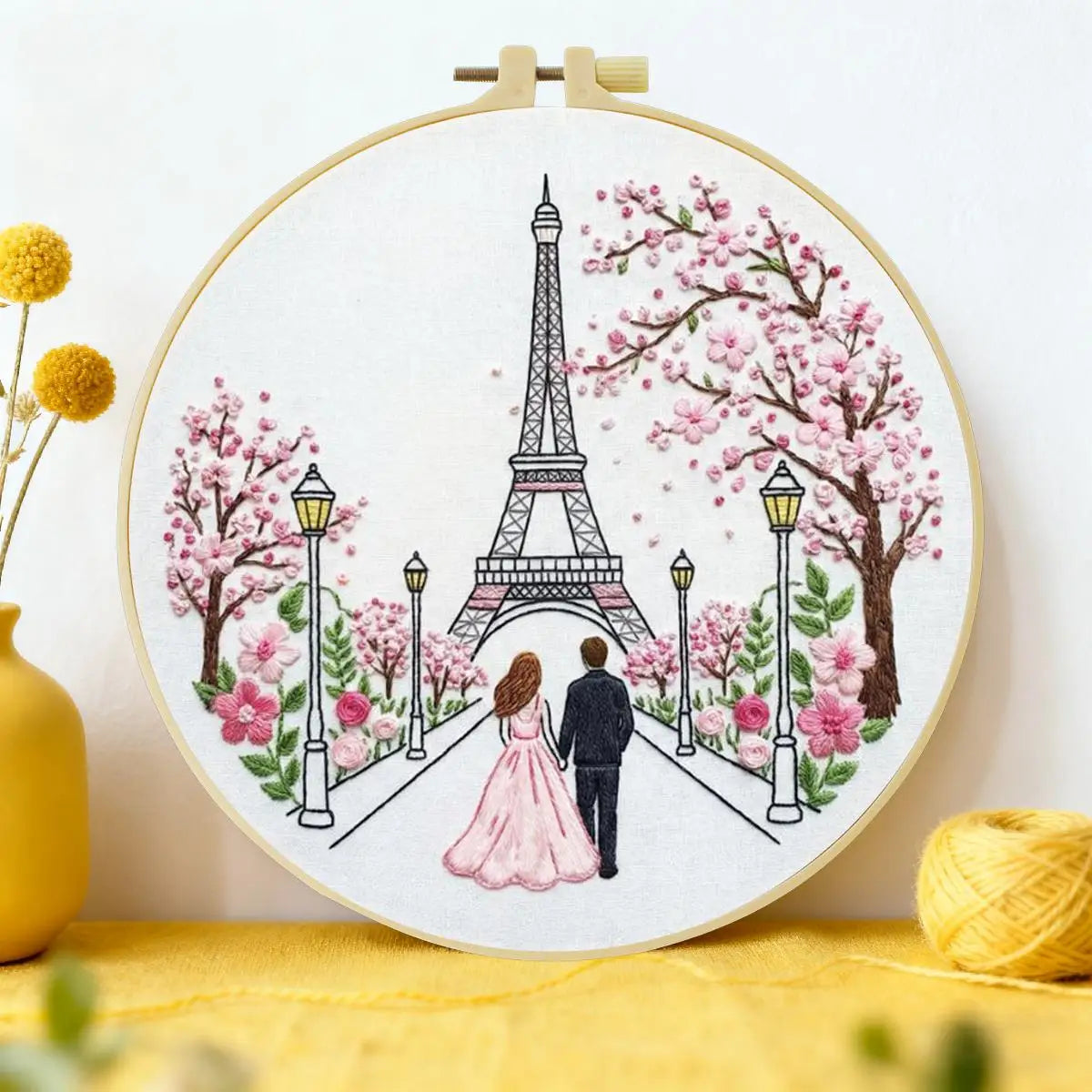 Springtime Paris Love Embroidery Kit 🌸🗼💕