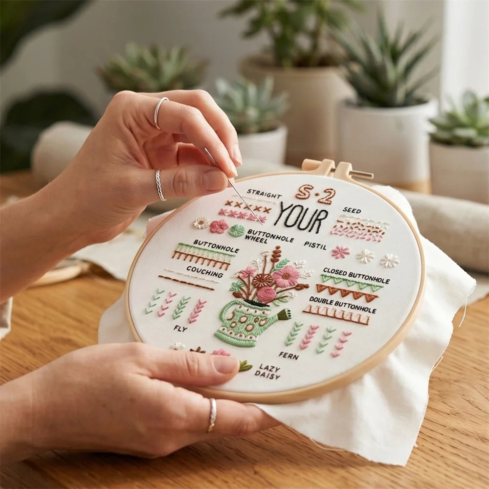 Enjoy Your Life Beginner Embroidery Kit