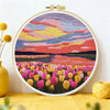Sunset Tulip Fields Embroidery Kit