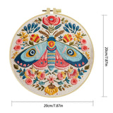 Colorful Folk Moth Embroidery Kit