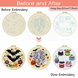 Spooky Halloween Embroidery Kit – 3 Designs