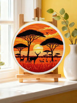 African Safari Sunset Embroidery Kit