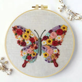 Floral Butterfly Embroidery Kit