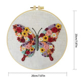 Floral Butterfly Embroidery Kit