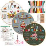 3-Piece Love & Laugh Beginner Embroidery Kit