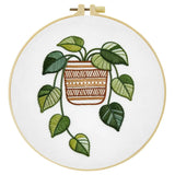 Hanging Pothos Plant Embroidery Kit