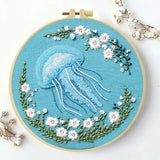 Floral Jellyfish Embroidery Kit