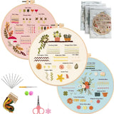 3/4pcs Beginner Embroidery Starter Kit