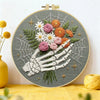 Floral Skeleton Hand Embroidery Kit