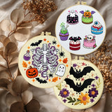 Spooky Halloween Embroidery Kit – 3 Designs