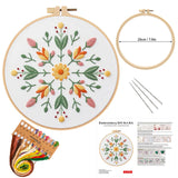 3-Piece Beginner Floral Embroidery Kit Set