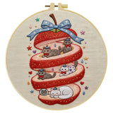 Strawberry Kitten Haven Embroidery Kit
