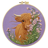 Highland Cow & Wildflowers Embroidery Kit