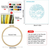 Girl Playing Guitar Embroidery Kit – Romantic Floral DIY Hand Embroidery Hoop Art Set