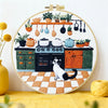 1pc 20X20CM/15X15CM 7.87/6.3inch Simple Bag Embroidery Starter Kit DIY kit DIY embroidery kit manualidades Set for Beginner