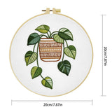 Hanging Pothos Plant Embroidery Kit