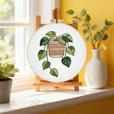 Hanging Pothos Plant Embroidery Kit